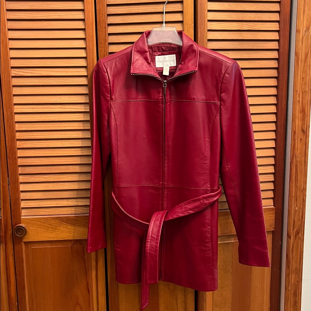 Worthington Red Leather Jacket